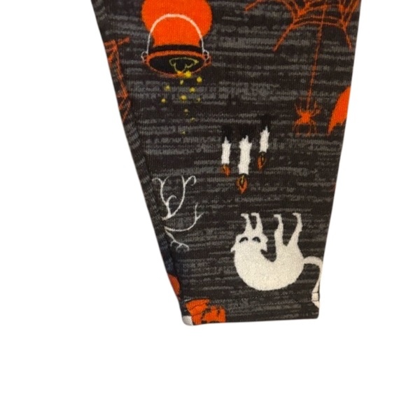 NWOT-Halloween Themed Leggings with Ghost and Pumpkin Print - Picture 8 of 8